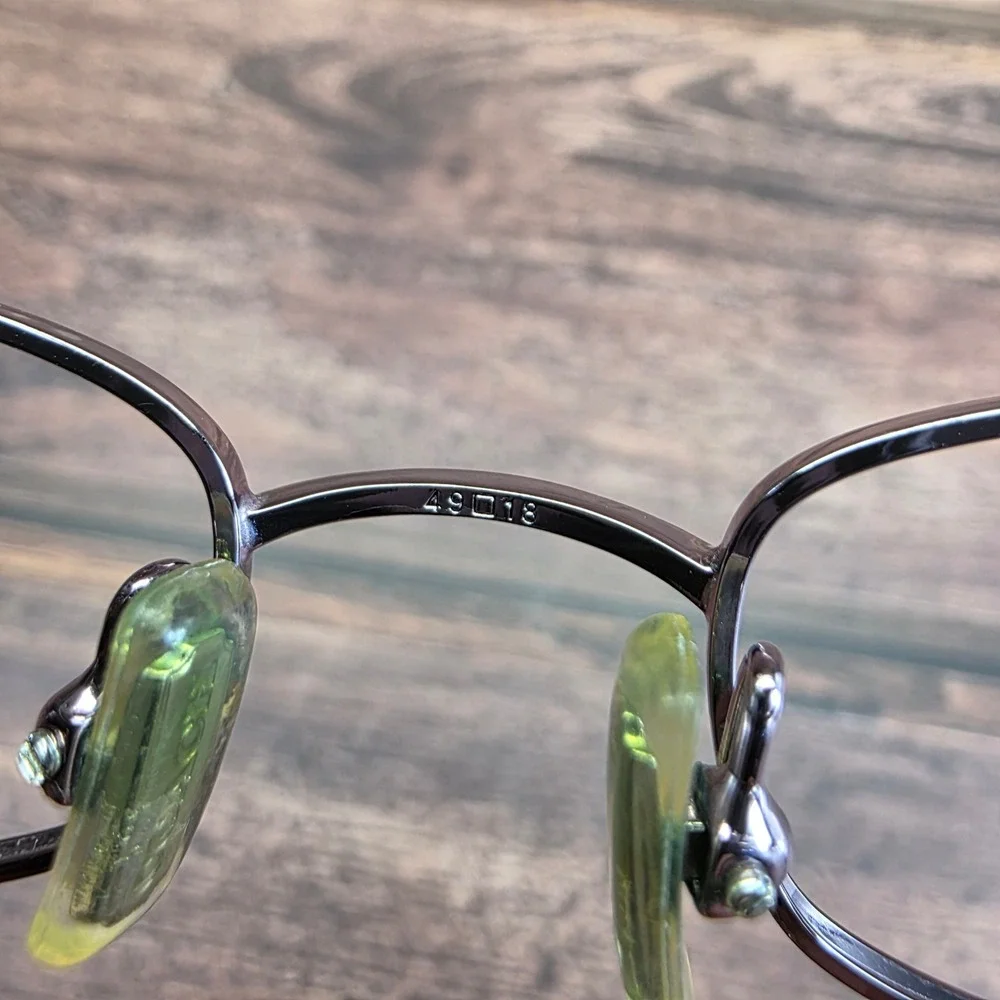Coach Bailey 216 Burgundy Rectangular Eyeglass Rhinestone Script Logo 49-18